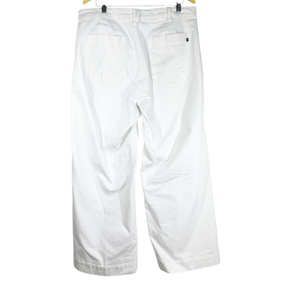 PILCRO Anthropologie White Denim 16W Plus size Wide Leg Ankle Pants High Rise - Picture 3 of 8